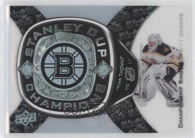 2011-12 Upper Deck Black Diamond - Boston Bruins Stanley Cup Championship Rings #CRB-1 - Tim Thomas