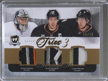 2011-12 Upper Deck The Cup - Cup Trios - Gold Patches #C3-DUCKS - Jonas Hiller, Ryan Getzlaf, Cam Fowler /10