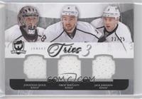 Jonathan Quick, Drew Doughty, Jack Johnson #/25