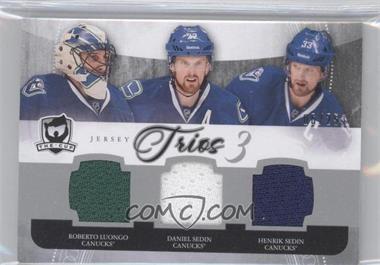 2011-12 Upper Deck The Cup - Cup Trios #C3-VAN - Roberto Luongo, Daniel Sedin, Henrik Sedin /25