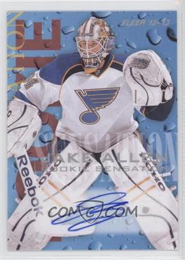 2012-13 Fleer Retro - 1994-95 Fleer Rookie Sensations Design Autographs #9 - Jake Allen