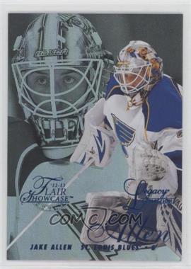 2012-13 Fleer Retro - 1996-97 Flair Showcase Row 2 Design - Legacy Collection #22 - Jake Allen /150