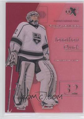 2012-13 Fleer Retro - 1997-98 E-X 2001 Design - Essential Credentials Future #20 - Jonathan Quick /23