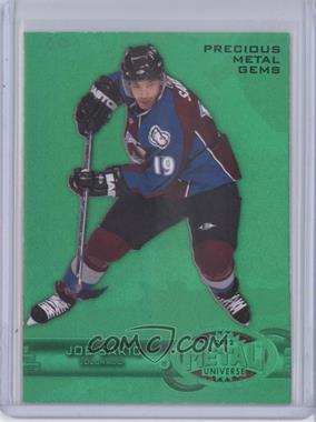 2012-13 Fleer Retro - 1997-98 Metal Universe Design - Precious Metal Gems Green #55PMG - Joe Sakic /10