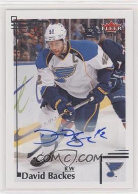 2012-13 Fleer Retro - [Base] - Autographs #19 - David Backes