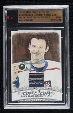 2012-13 In The Game History of Hockey - Great Moments in Hockey History - Silver #_DOHA - Hasek Leads Czechs to Gold /40 [Uncirculated]