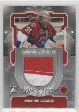 2012-13 In the Game Between the Pipes - Game-Used Jersey - Silver #M-38 - Maxime Lagace /140