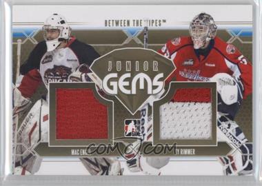 2012-13 In the Game Between the Pipes - Junior Gems - Gold #JG-03 - Mac Engel, Ty Rimmer /10