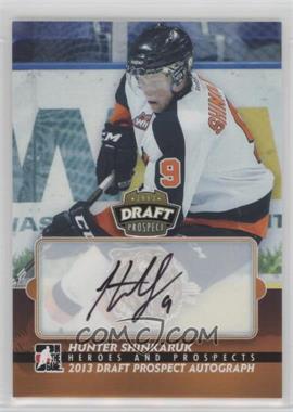 2012-13 In the Game Heroes and Prospects - Draft Prospect Autographs #DPA-HS - Hunter Shinkaruk /13