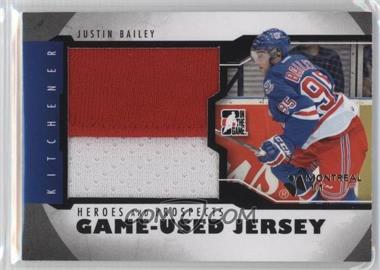 2012-13 In the Game Heroes and Prospects - Game-Used - Black Jersey Montreal Card Show #M-03 - Justin Bailey /1