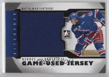 2012-13 In the Game Heroes and Prospects - Game-Used - Black Jersey #M-37 - Matia Marcantuoni /120