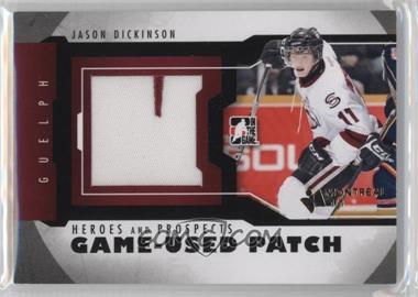 2012-13 In the Game Heroes and Prospects - Game-Used - Black Patch Montreal Card Show #M-10 - Jason Dickinson /1