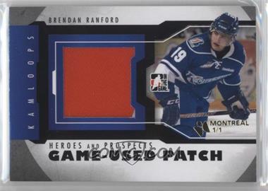 2012-13 In the Game Heroes and Prospects - Game-Used - Black Patch Montreal Card Show #M-39 - Brendan Ranford /1