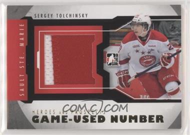 2012-13 In the Game Heroes and Prospects - Game-Used - Gold Number #M-29 - Sergey Tolchinsky /1