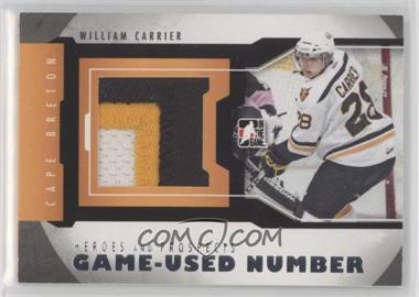 2012-13 In the Game Heroes and Prospects - Game-Used - Silver Number #M-06 - William Carrier /3