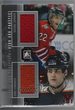 2012-13 In the Game Heroes and Prospects - Hero and Prospect Game-Used Jersey Dual - Silver ITG Vault Ruby #HP-03 - Boone Jenner, Eric Lindros /1 [Noted]