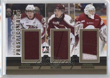 2012-13 In the Game Heroes and Prospects - Prospect Trios Jersey - Gold Montreal Card Show #PT-02 - Slater Koekkoek, Nick Ritchie, Michael Giugovaz /1