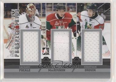 2012-13 In the Game Heroes and Prospects - Prospect Trios Jersey - Silver #PT-01 - Zachary Fucale, Nathan MacKinnon, Jonathan Drouin /40