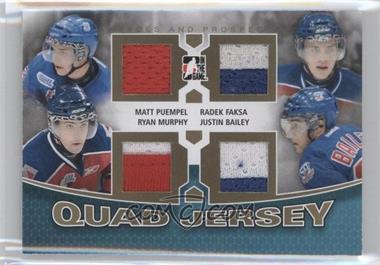 2012-13 In the Game Heroes and Prospects - Quad Jersey - Gold #QJ-02 - Matt Puempel, Radek Faksa, Ryan Murphy, Justin Bailey
