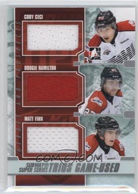 2012-13 In the Game Heroes and Prospects - Subway Series Game-Used Trios #SST-01 - Cody Ceci, Dougie Hamilton, Matt Finn /40