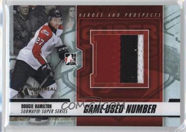 2012-13 In the Game Heroes and Prospects - Subway Super Series Game-Used - Black Number Montreal Card Show #SSM-02 - Dougie Hamilton /1
