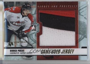 2012-13 In the Game Heroes and Prospects - Subway Super Series Game-Used - Gold Jersey Montreal Card Show #SSM-31 - Derrick Pouliot /1
