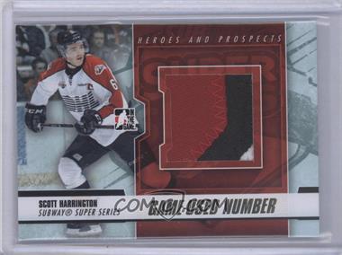 2012-13 In the Game Heroes and Prospects - Subway Super Series Game-Used - Gold Number #SSM-11 - Scott Harrington /1