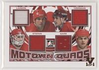 Reed Larson, Steve Yzerman, Greg Stefan, Danny Gare #/1