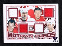 Steve Yzerman, Alex Delvecchio, Gordie Howe, Niklas Lidstrom #/1