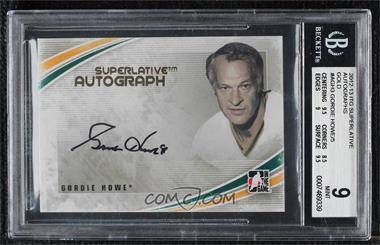 2012-13 In the Game Superlative Volume 3 - Autograph - Gold #A-GH3 - Gordie Howe /5 [BGS 9 MINT]