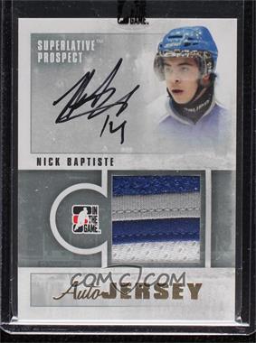 2012-13 In the Game Superlative Volume 3 - Prospect Auto Jersey - Gold #PAJ-NB - Nick Baptiste /10 [Uncirculated]