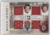 Phil Esposito, Bobby Clarke, Vladislav Tretiak, Valeri Kharlamov #/9