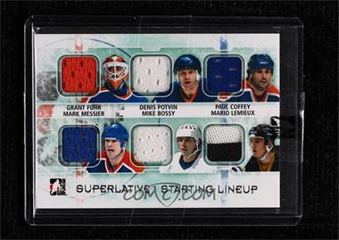 2012-13 In the Game Superlative Volume 3 - Superlative Starting Lineup - Silver #STL-06 - Grant Fuhr, Denis Potvin, Paul Coffey, Mark Messier, Mike Bossy, Mario Lemieux /9 [Uncirculated]