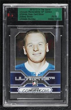 2012-13 In the Game Ultimate Memorabilia 12th Edition - [Base] - Silver #_JOBO - Johnny Bower /30 [Uncirculated]