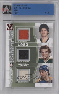 2012-13 In the Game Ultimate Memorabilia 12th Edition - Draft Day - Silver 14-15 ITG Ultimate Vault #_HBG - Ron Hextall, Brian Bellows, Doug Gilmour /1 [Uncirculated]