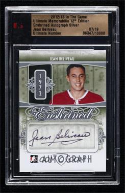 2012-13 In the Game Ultimate Memorabilia 12th Edition - Enshrined Autograph - Silver #_JEBE - Jean Beliveau /19 [Uncirculated]