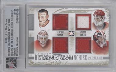 2012-13 In the Game Ultimate Memorabilia 12th Edition - History of the Franchise In The Net - Silver #_SOVH - Terry Sawchuk, Chris Osgood, Mike Vernon, Jimmy Howard /24 [Uncirculated]