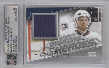 2012-13 In the Game Ultimate Memorabilia 12th Edition - Overtime Heroes - Silver #_HESE - Henrik Sedin /24 [Uncirculated]