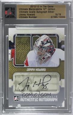 2012-13 In the Game Ultimate Memorabilia 12th Edition - Ultimate Goalie Autograph - Silver #_JIHO - Jimmy Howard /19 [Uncirculated]