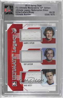 2012-13 In the Game Ultimate Memorabilia Spring Expo - Prize Ultimate Legacy Redemption - Silver #SLB - Guy Lafleur, Mike Bossy, Darryl Sittler /20 [Uncirculated]