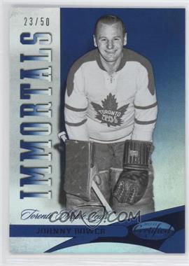 2012-13 Panini Certified - [Base] - Mirror Blue #128 - Immortals - Johnny Bower /50