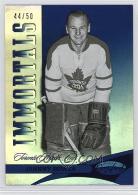 2012-13 Panini Certified - [Base] - Mirror Blue #128 - Immortals - Johnny Bower /50