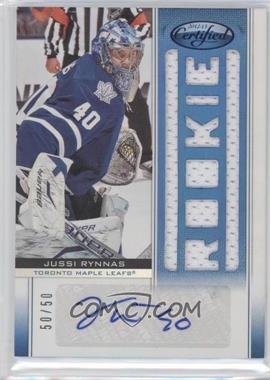 2012-13 Panini Certified - [Base] - Mirror Blue #187 - Freshman Fabrics - Jussi Rynnas /50