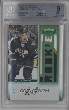 2012-13 Panini Certified - [Base] - Mirror Emerald #179 - Freshman Fabrics - Reilly Smith /5 [BGS 9 MINT]