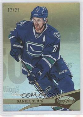 2012-13 Panini Certified - [Base] - Mirror Gold #22 - Daniel Sedin /25