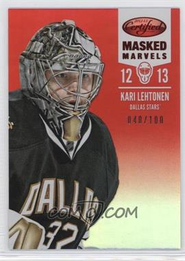 2012-13 Panini Certified - [Base] - Mirror Red #107 - Masked Marvels - Kari Lehtonen /100