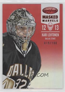 2012-13 Panini Certified - [Base] - Mirror Red #107 - Masked Marvels - Kari Lehtonen /100