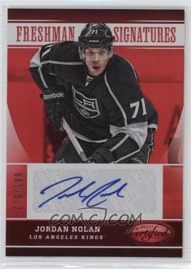 2012-13 Panini Certified - [Base] - Mirror Red #167 - Freshman Signatures - Jordan Nolan /199