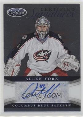 2012-13 Panini Certified - Certified Signatures #CS-AY - Allen York