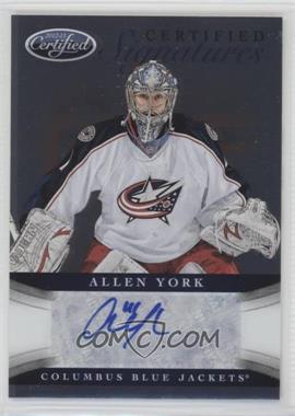 2012-13 Panini Certified - Certified Signatures #CS-AY - Allen York